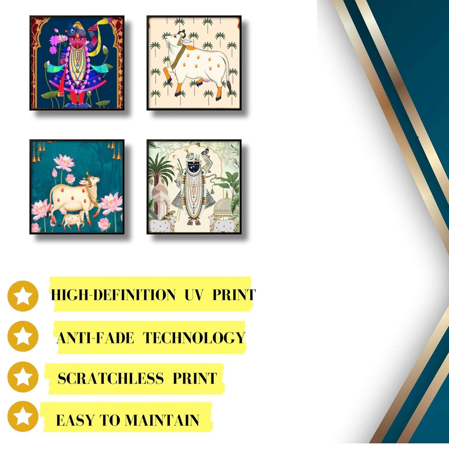 Pichwai Handmade Wall Painting - Image 3